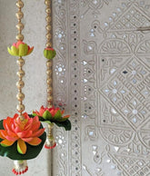 Lotus Hangings for Decoration Floral Wall Hangings for Temple,Diwali Decor Hanging,Diwali Gift Decor,Wedding and All Festival Decor